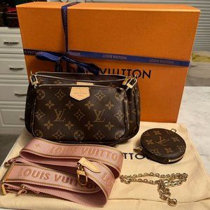 small louis vuitton purse with gold chain